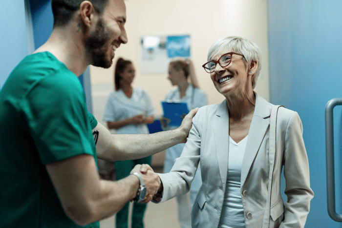 greeting and rooming patients