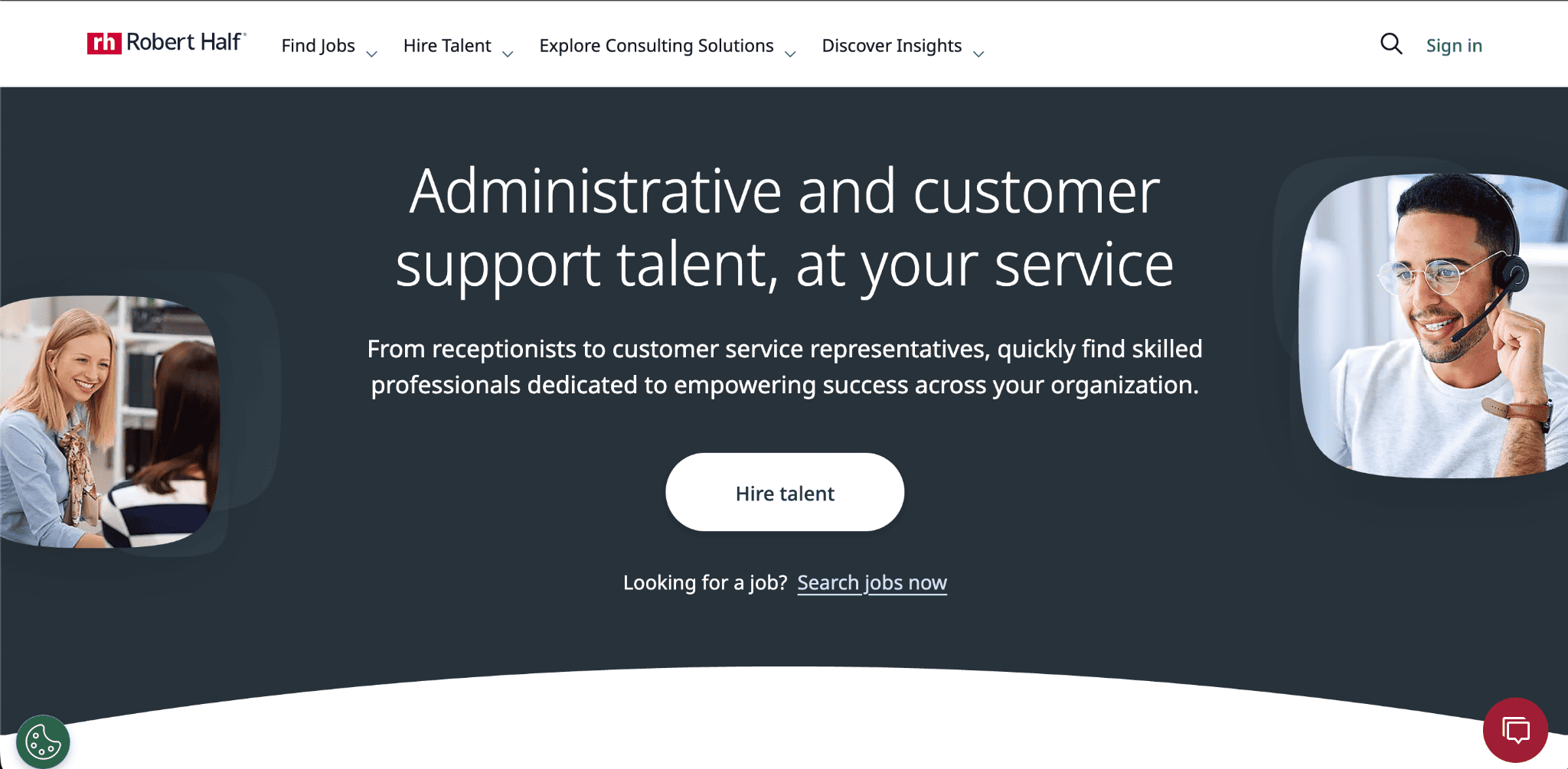 Robert Half virtual assistant for small medical practices