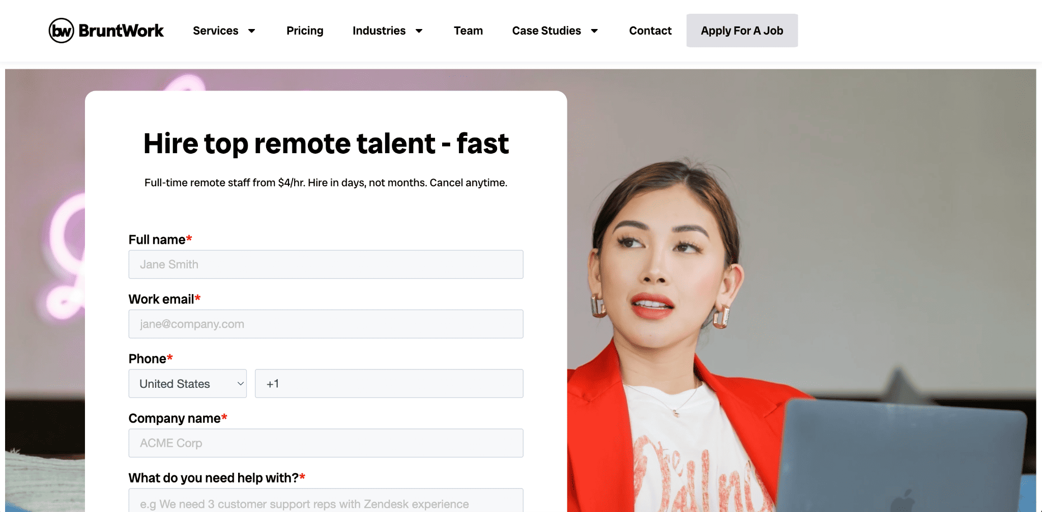 BruntWork virtual assistant company