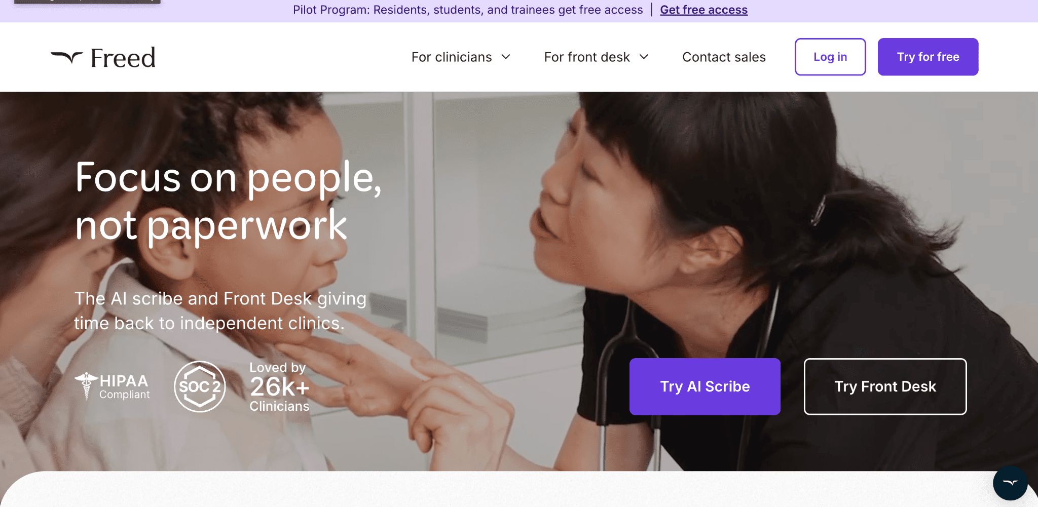 Freed virtual assistant for small medical practices